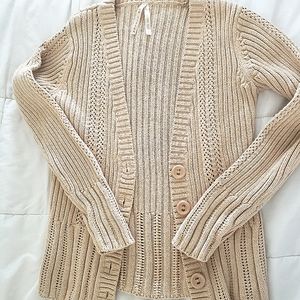 Size M Tan Cardigan